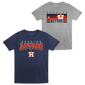 MLB Houston Astros Toddler Boys' 2pk Gray T-Shirt - 1 of 3