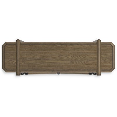 Brown Solid Wood 71" Contemporary 5-Shelf Bookcase