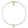 EVERLY JEWELRY | Yellow Plated Sterling Silver 1mm Diamond Cut Curb Chain and 10.5mm Circle Charm Necklace, 16 inc  + 2 inc - 4 of 4