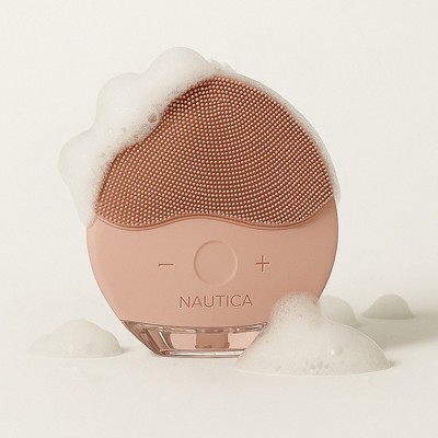 Nautica Skin Care Sonic Facial Cleansing Brush – Waterproof, Silicone, Rechargeable Vibrating Face Scrubber for Men & Women – PC110