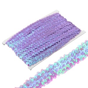 Unique Bargains Waterproof Flat Elastic Crafts Sewing Dress Sequins Trim Ribbon - 1 of 4