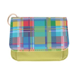Buxton Women's Madras Vega Leather Mini Flap Card Case - 1 of 4