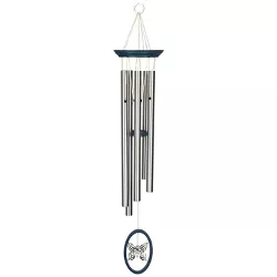 Woodstock Chimes Signature Collection, Wind Fantasy Chime, 24'' Butterfly Silver Wind Chime WFCB