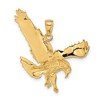 Black Bow Jewelry 14k Yellow Gold Textured Landing Eagle Pendant - 3 of 4