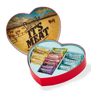 Jerky Heart – Includes 14 Delicious Beef Jerky Snacks With Flavors Like Habanero and Maple Bourbon – In A Delightfully Surprising Heart-Shaped Box - 1 of 4