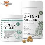 Chew + Heal MaxProtect Senior Hip + Joint Support, Dog Supplement & Multivitamin - 240 Delicious Total Chews