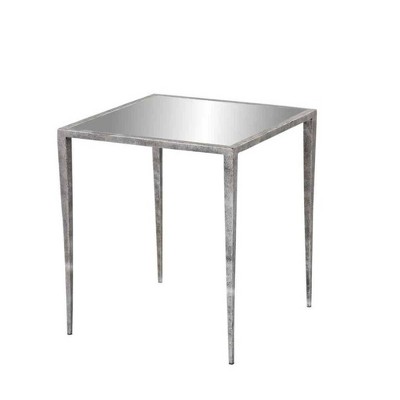 Regina 24" Silver Mirrored Glass Side Table