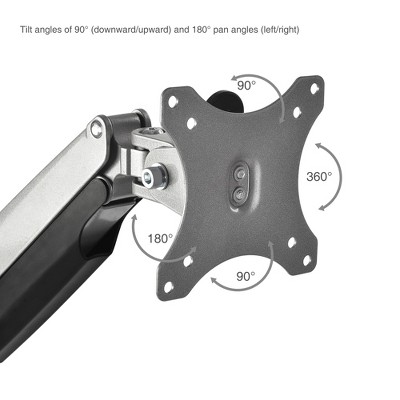 Silver Aluminum Adjustable Desk-Mount Monitor Arm