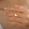 Initial Necklace - 18K Gold Plated Heart Pendant with A-Z Letters, Dainty Birthday Gift for Women and Teen Girls - 4 of 4