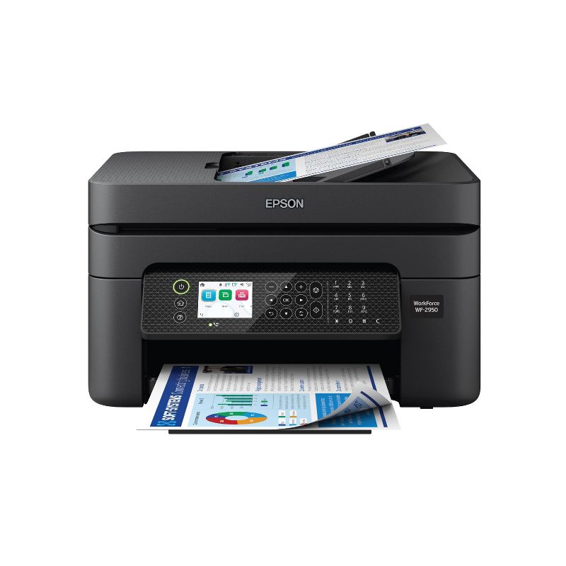 Epson WorkForce WF-2950 All-in-One Inkjet Printer, Scanner, Copier - Black, 1 of 7