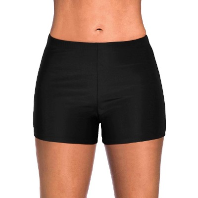 FIONECA Womens Swim Shorts Solid Tankini Bottoms Swimsuit Bottoms