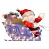 Rudolph  Rudolph L2D PreLit Yard Art Sleigh w Reindeer, Purple - 4 of 4