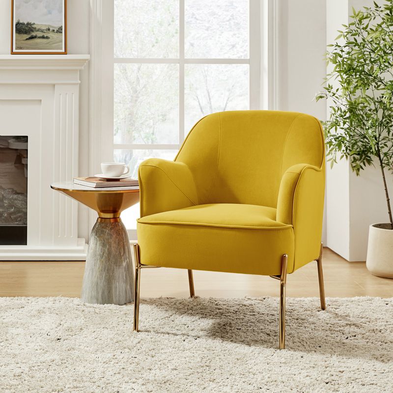 Odo Upholstered Accent Chair Velvet Comfy Living Room  Arm Chair | Karat Home, 3 of 13
