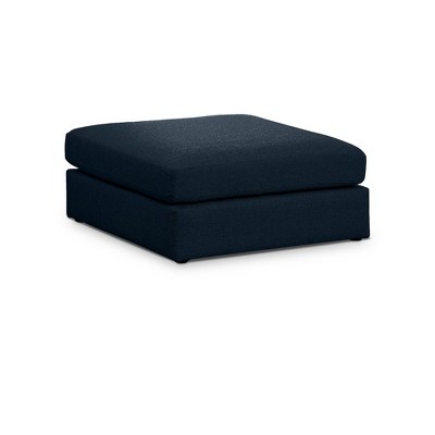 Meridian Furniture,Beckham Durable Linen Textured Fabric Ottoman