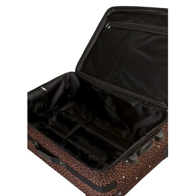 Rockland Jungle 4pc Softside Checked Luggage Set, 4 of 7