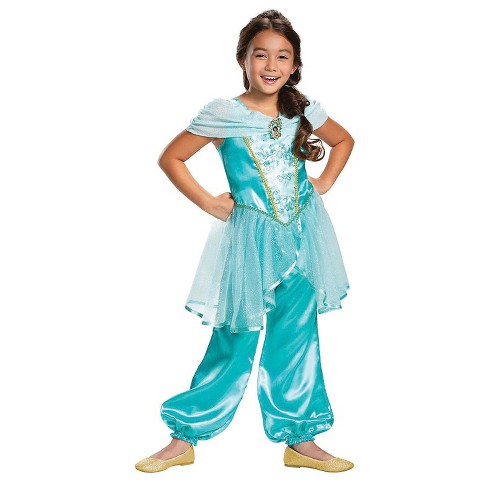 Womens Disney Aladdin Jasmine Deluxe Costume - Large - Blue : Target