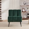 Sapphtopaz 1pc Chenille Accent Chair Upholstered Sofa Lounge Chair Reading Chair, Living Room Chair Comfy Chair Armless Chair for Living Room - 3 of 4