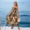 Women's Boho Printed Maxi Dress for Beach Getaways - Cupshe - 2 of 4