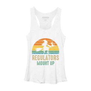 Women's Design By Humans Regulators Mount Up Halloween Witch By RedBirdLS Racerback Tank Top - 1 of 3