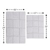 Knightsbridge Chakker Board 220 GSF Non Skid Back Bath Rug Set - 2- Piece - 17x24 and 21x34", White - 2 of 2