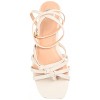 Journee Collection Womens Indee Ankle Wrap Low Block Heel Sandals Off White 7.5 - 4 of 4