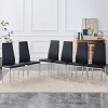 GlasFlength Accent Chairs Contemporary Minimalist Design Ergonomic Cushioned Seating Six Chairs For Living Spaces, Black, 15"*15"*38.6" - 2 of 4