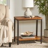 GDFStudio Ronan  Rustic Wood and Metal End Table with Storage Shelf - 2 of 4