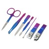 Unique Bargains Stainless Steel Manicure Tool Grooming Clippers Kit Multicolor 7 in 1 Set - 3 of 4