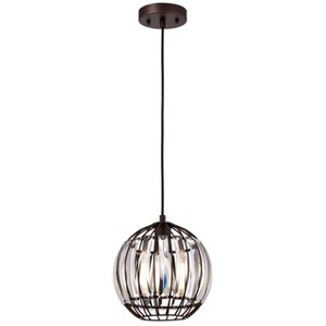 Chloe Lighting CH2D801RB09-DP1 Eliana Transitional 1 Light Oil Rubbed Bronze Mini Pendant Ceiling Fixture 9" Wide - 1 of 4