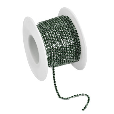 Unique Bargains Bags Clothing Decoration Crystal Rhinestone Sew on Close Claw Chain Trim