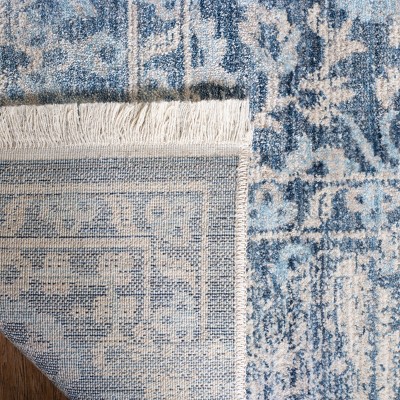 Hand-knotted Blue Synthetic Persian Style 4' x 6' Area Rug