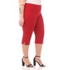 Rekucci Women's Plus Size Pull-On Mid-Rise Capri Pants with Tummy Control - 2 of 4