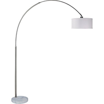 VYNXARIA 81" Tall White Single Arch Floor Lamp with Elegant Marble Base for Contemporary Home Decor