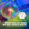 VEVOR Mirror Disco Ball, 16 Inch Party Mirror Ball with Hanging Ring, Large Lightning Disco Ball Party Decorations, Silver - 4 of 4