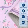 Floral Rugs for Living Room Bedroom Washable Bow Pattern Area Rug Non Slip Low Pile Indoor Home Decor Carpet - 4 of 4