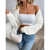 Women's Lightweight Shrug Sweater for Dresses & Tops Long Sleeve Open Front Knit Crop Bolero Cardigan - 3 of 4