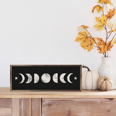 Kendrick Home Moon Phases Wall Art Black