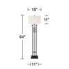Franklin Iron Works Winslow Industrial Floor Lamp 64" Tall Matte Black LED White Rectangular Linen Box Shade for Living Room Bedroom Office House Home - 4 of 4