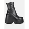 PURNELL Burgundy High Platform Ankle Boots - 2 of 4