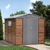 Outdoor Backyard Storage Shed, Storage Shed with Wood Frame and Iron Door and Window, Tool Shed with All-Weather Design -Coolbibila - 2 of 4