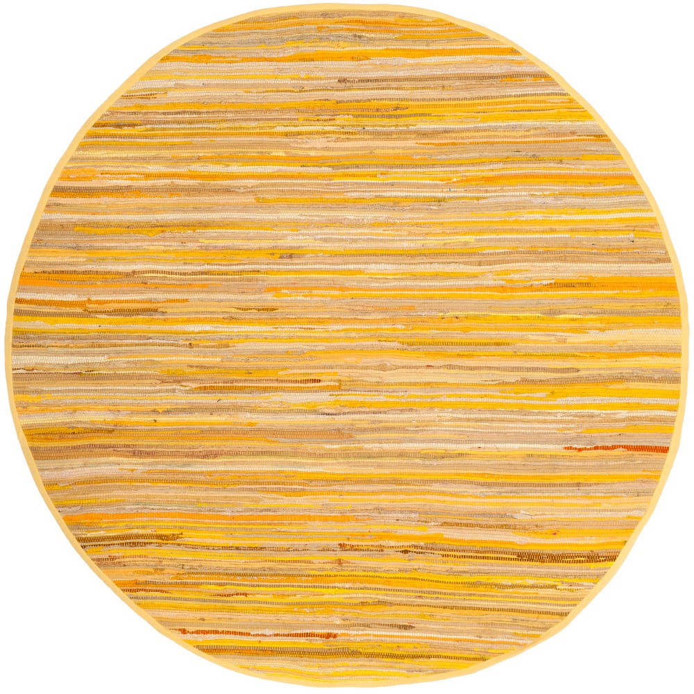  Round Spacedye Design Woven Area Rug Yellow