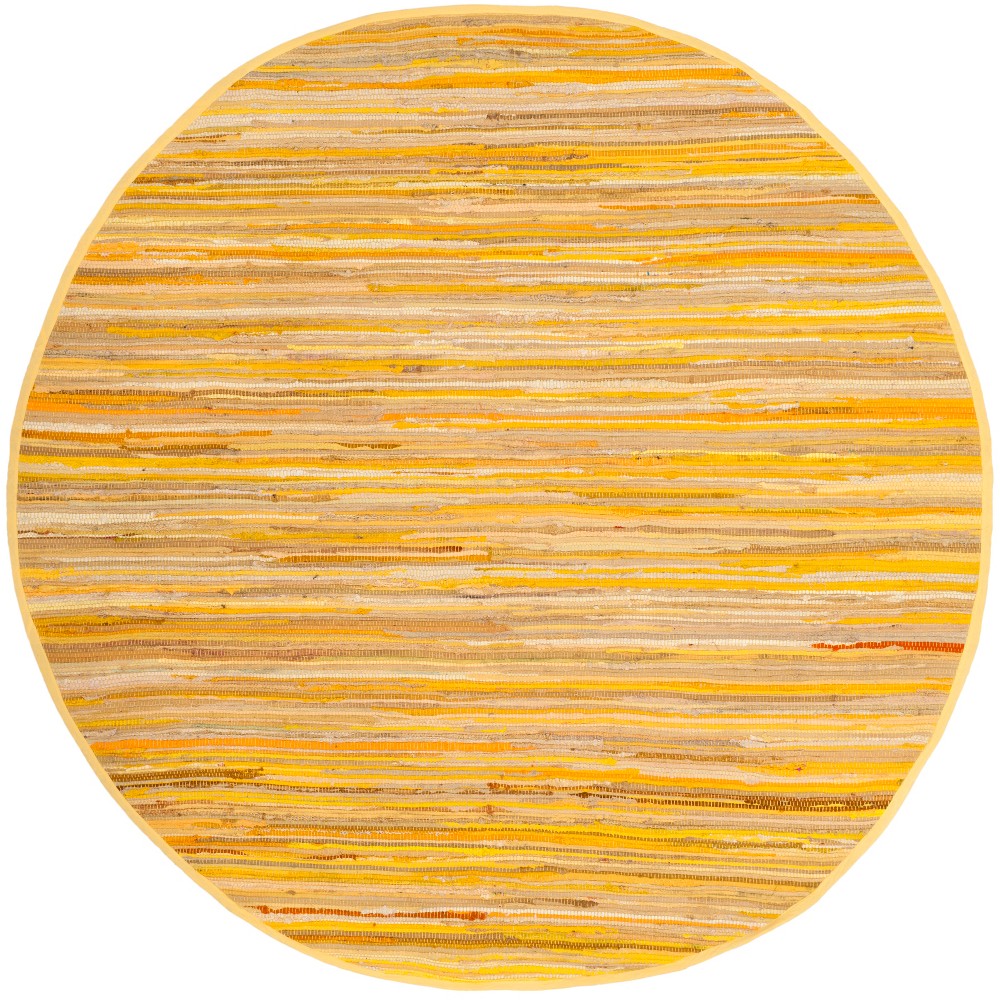 6'x6' Round Jessica Woven And Flatweave Rug Yellow/Multi Round - Safavieh