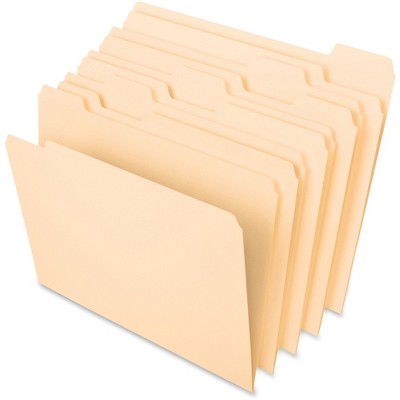 Pendaflex Folder Letter 1/5 Cut Assorted Tab 1-Ply 100/BX Manila 75215