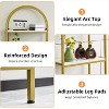 Bookshelf 4 Tier,Arched Display Racks,Tall Shelf for CDs/Books, Modern Storage Rack Shelf Large Wood Book Shelf for Bedroom, Living Room, Home Office - 4 of 4
