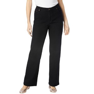 Woman Within Women's Plus Size Petite Wide-Leg Stretch Denim Jean - 1 of 4