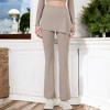 Anna-Kaci Active Women's High Waist Flare Pants with Layered Skirt Overlay - 2 of 4