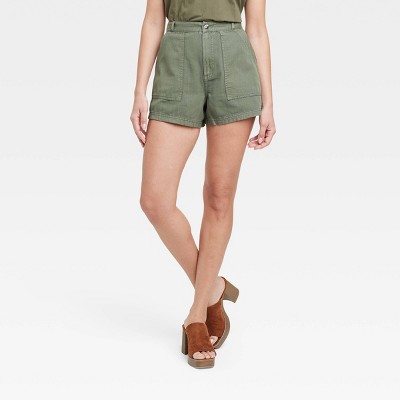 Women's High-rise Utility Shorts - Universal Thread™ Green 12 : Target