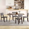 Costway Wooden Dining Chair Set of 2/4 with Acacia Wood Frame Padded Seat & Back Home - 4 of 4