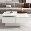 NicBex Modern Square Wood Coffee Table with Storage,Movable Top & Hidden Drawers,High Gloss Center Table for Living Room - 2 of 4