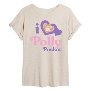 Women's - Polly Pocket - I Love Polly Pocket Oversized Graphic T-Shirt - 1 of 4